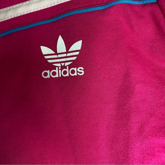 Adidas Track Jacket XL Pink White Full Zip Pockets Activewear Walking Running - Picture 7 of 10
